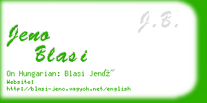 jeno blasi business card